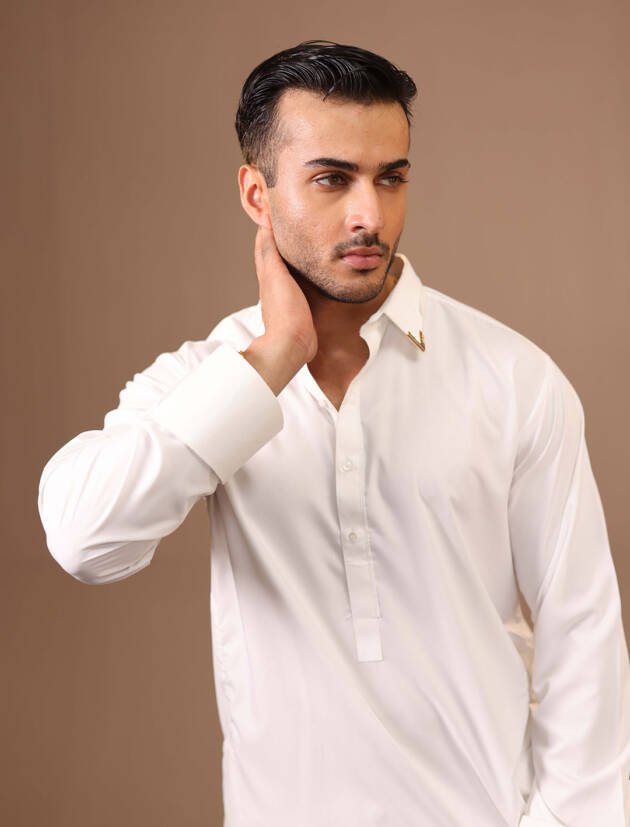 OFF-WHITE SEMI-FORMAL KAMEEZ SHALWAR