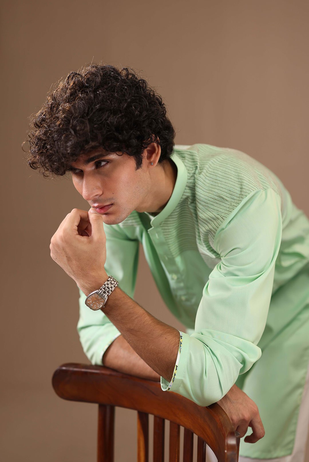 CLASSIC GRAPE GREEN KAMEEZ SHALWAR - Image 3