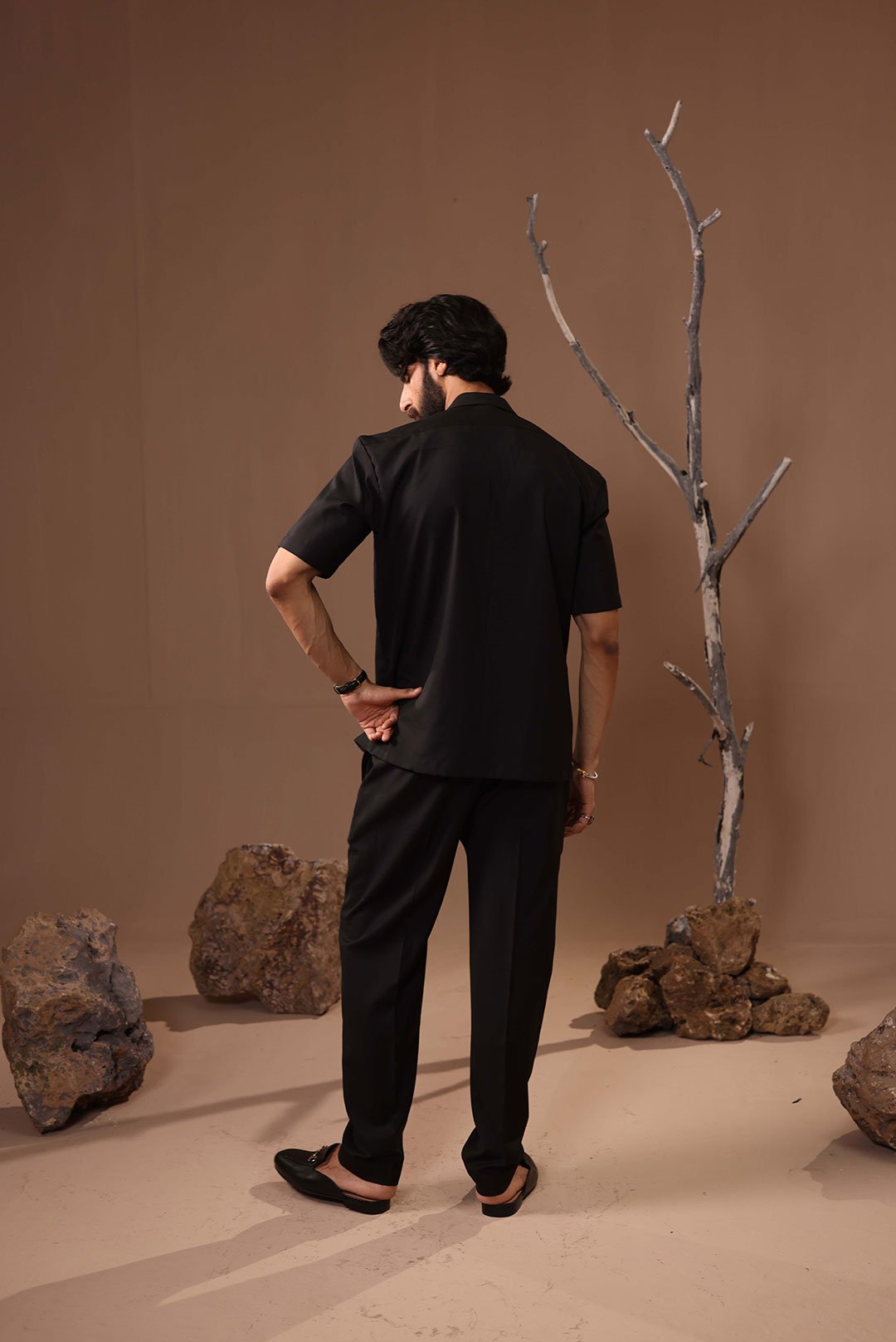 BLACK CLEAN CUT CO-ORD SET - Image 2