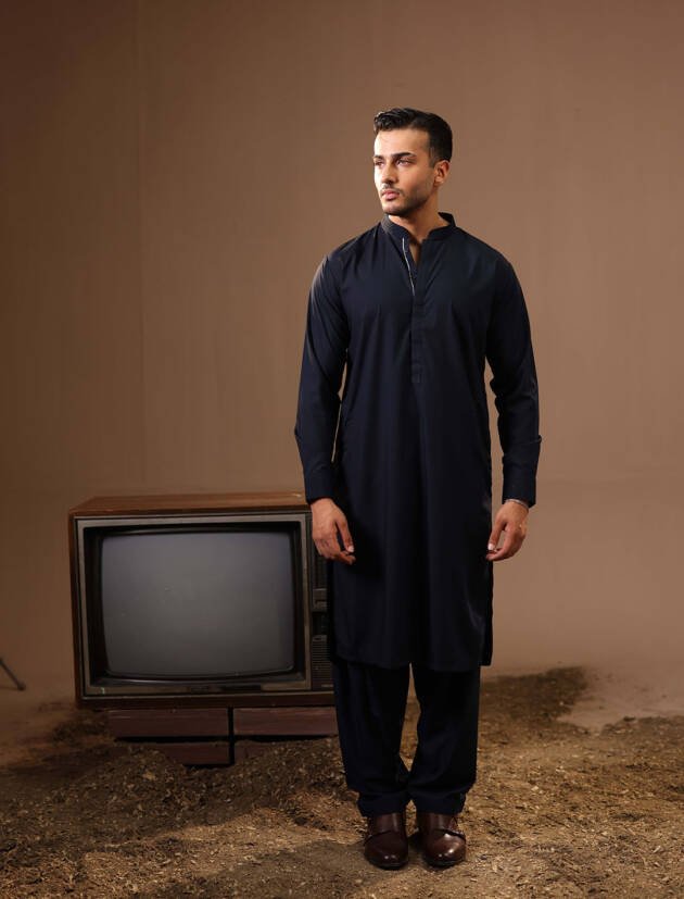 CLASSIC NAVY BLUE KAMEEZ SHALWAR