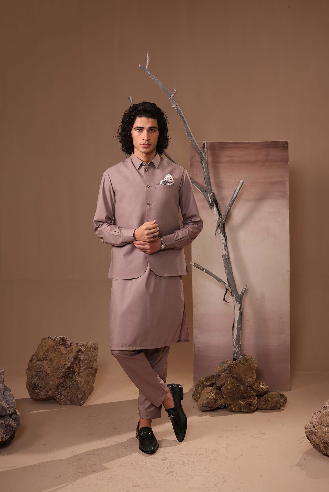 SUIT WITH MATCHING WAISTCOAT