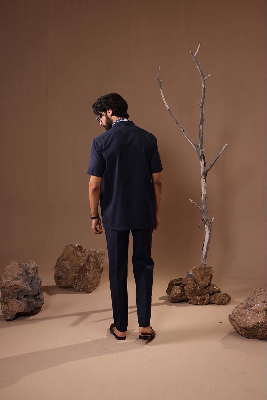 NAVY BLUE CLEAN CUT CO-ORD SET - Image 2