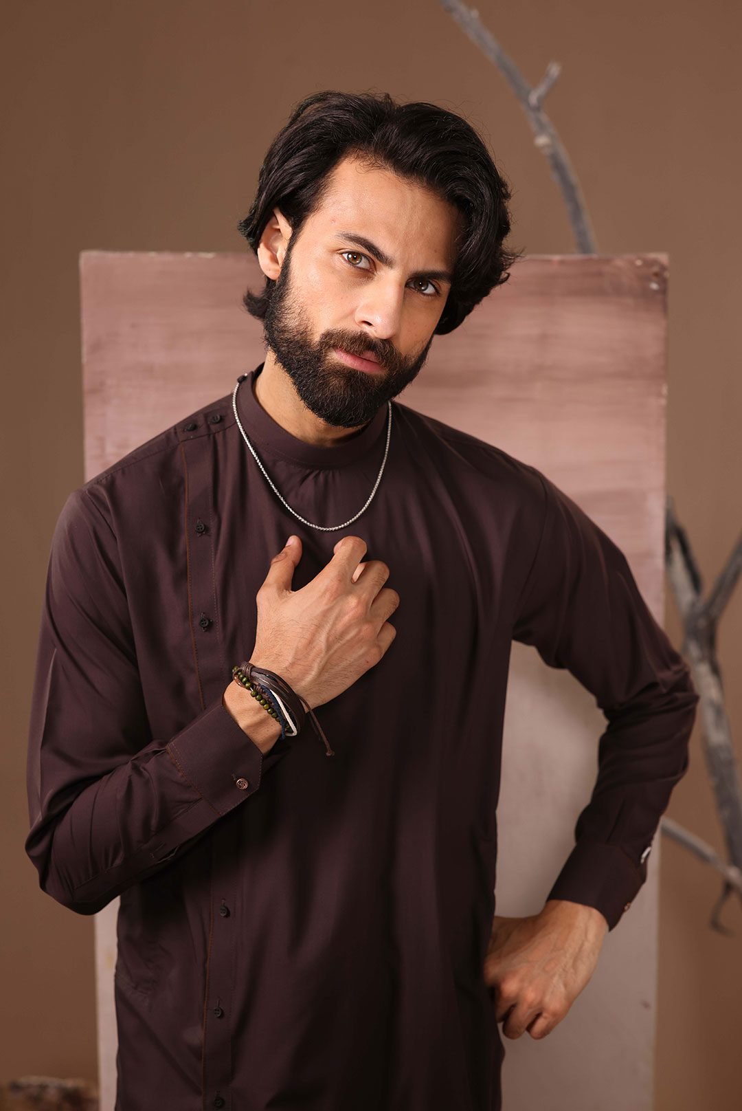 STYLISH PLUM KURTA TROUSERS - Image 4
