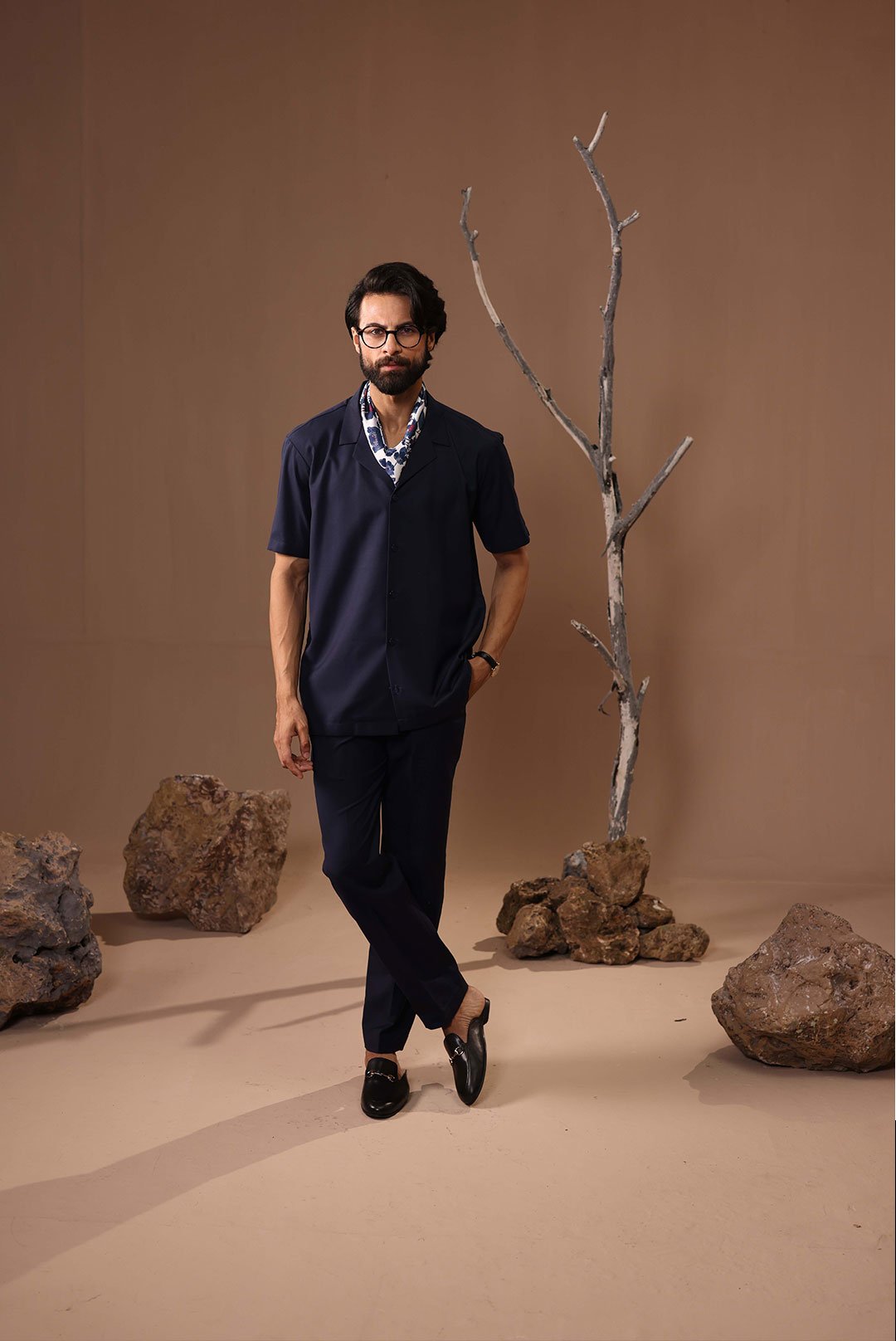 NAVY BLUE CLEAN CUT CO-ORD SET