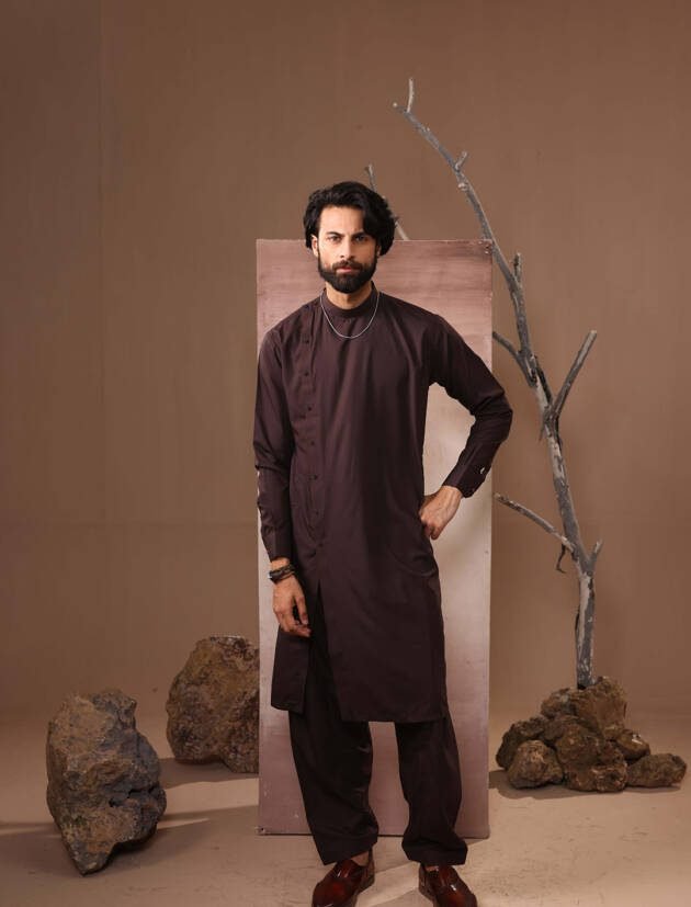 STYLISH PLUM KURTA TROUSERS