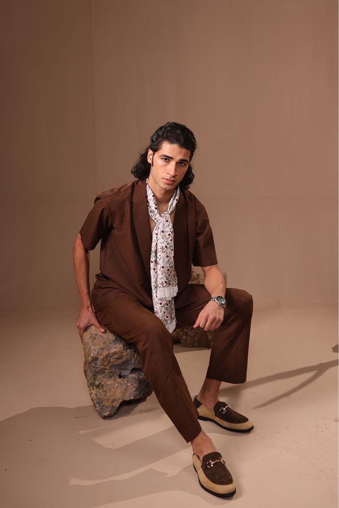 BROWN CLEAN CUT CO-ORD SET - Image 2