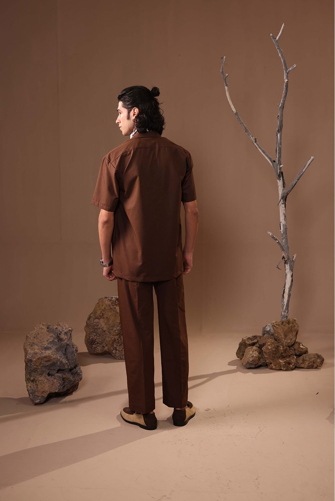 BROWN CLEAN CUT CO-ORD SET - Image 3