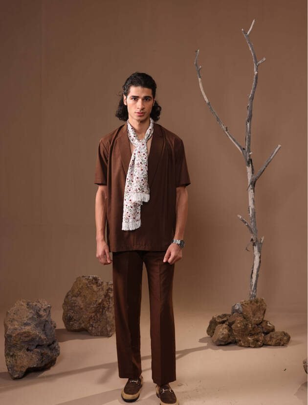 BROWN CLEAN CUT CO-ORD SET