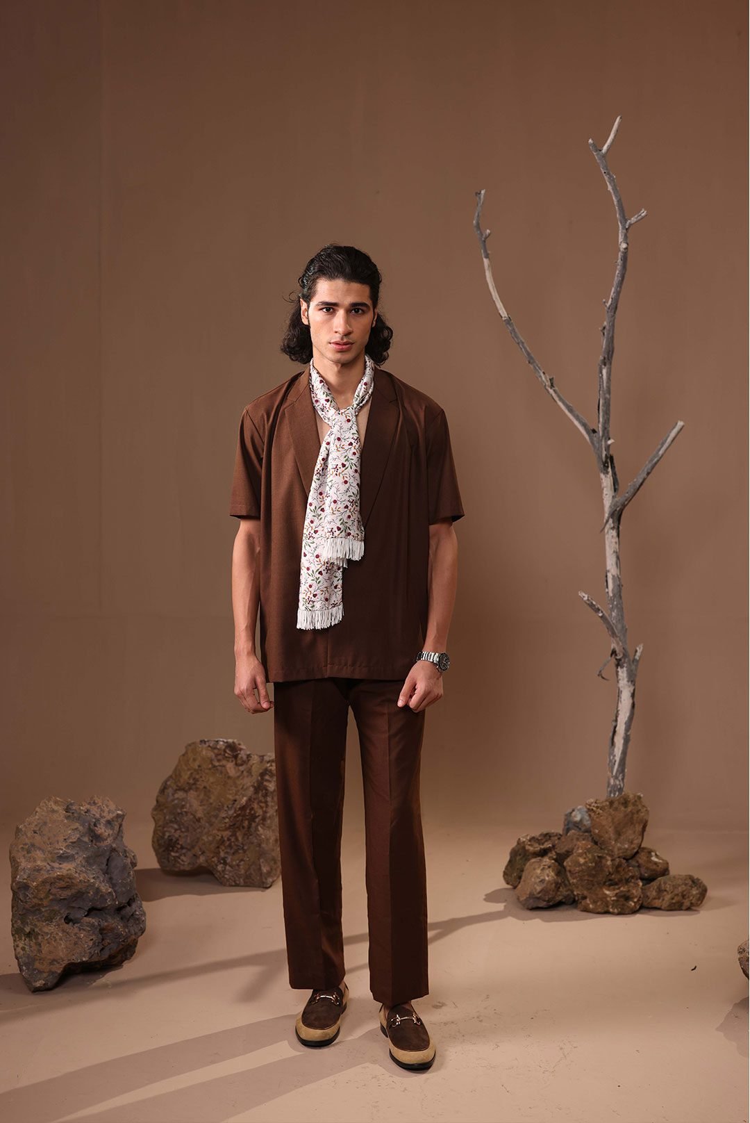 BROWN CLEAN CUT CO-ORD SET