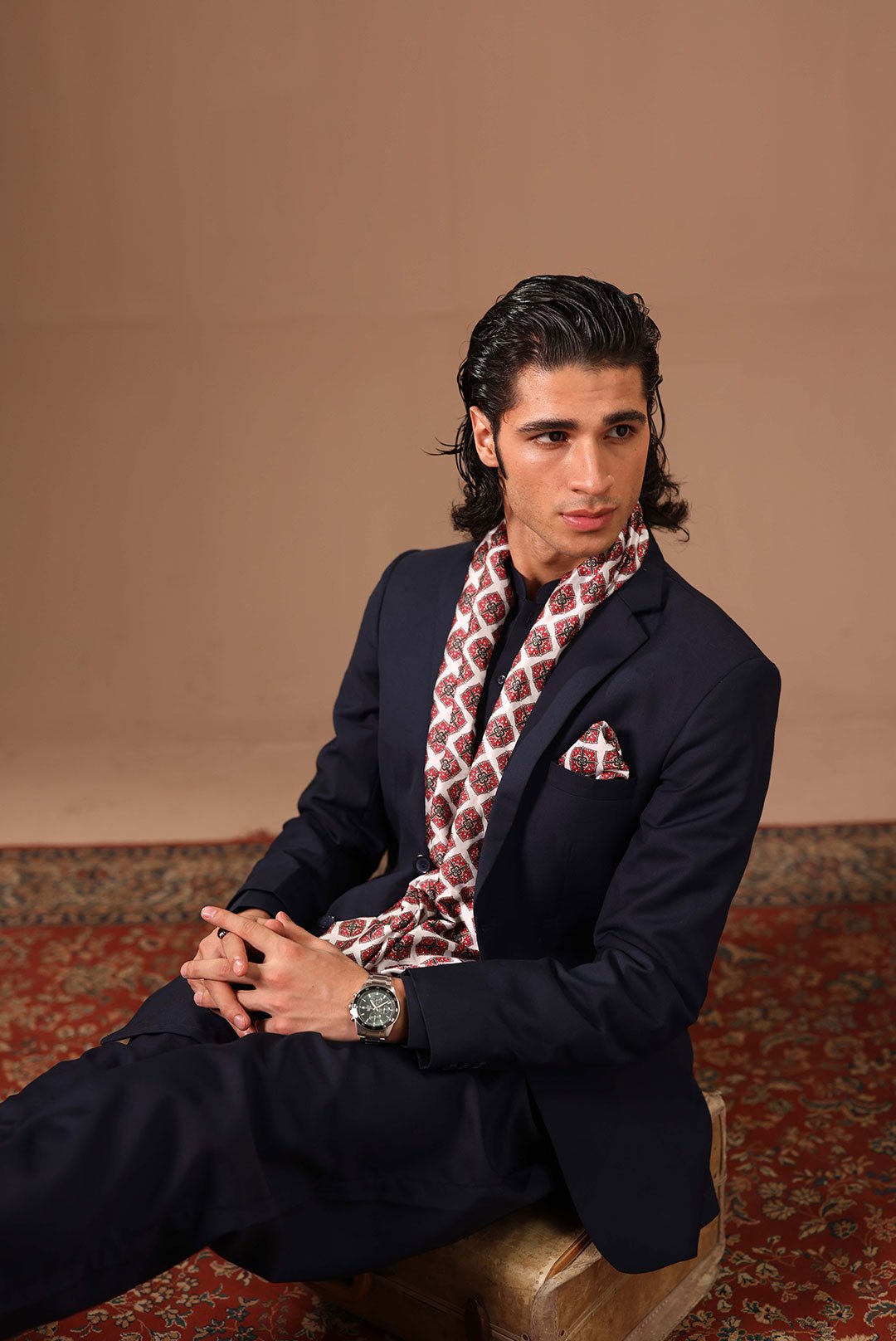 NAVY BLUE SUIT WITH MATCHING COAT - Image 4