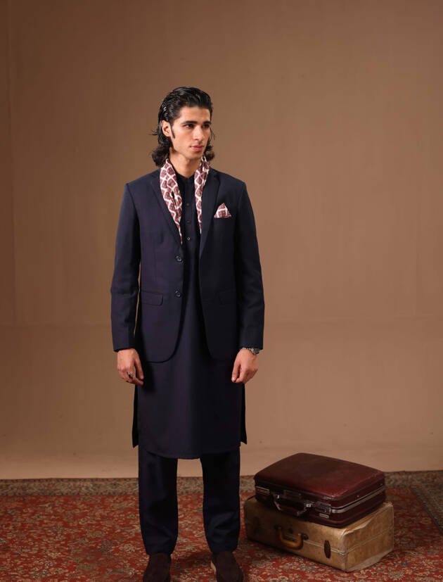 NAVY BLUE SUIT WITH MATCHING COAT