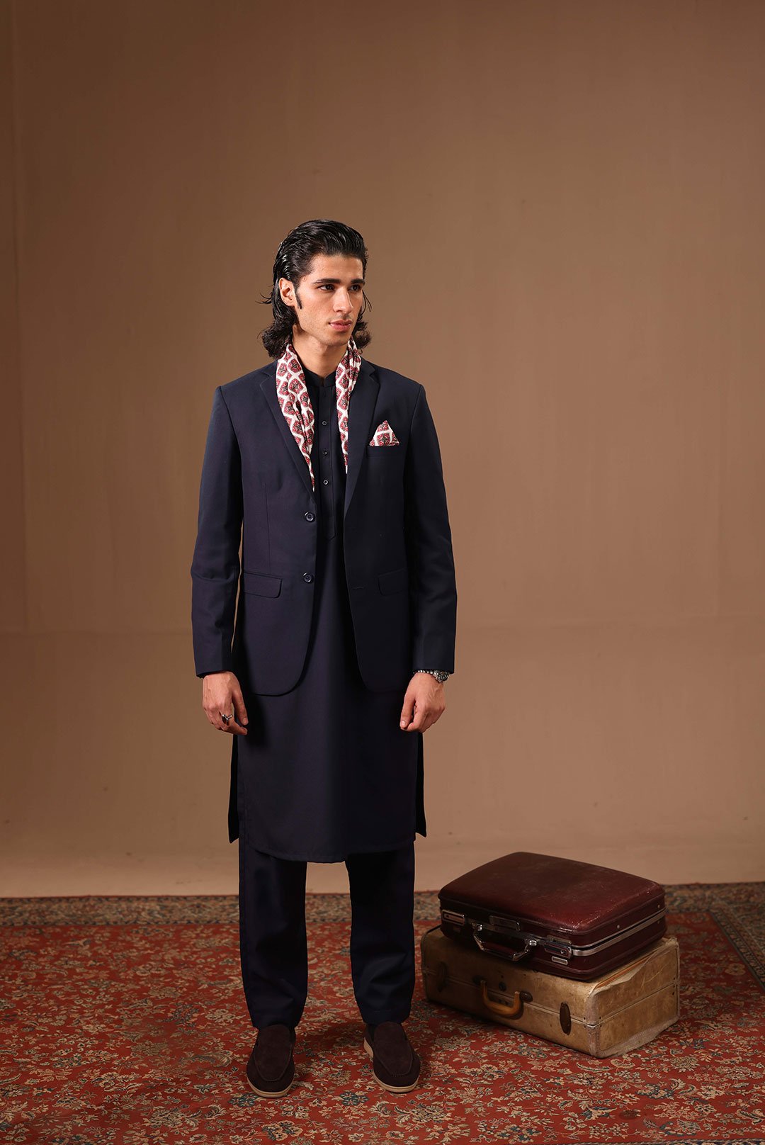 NAVY BLUE SUIT WITH MATCHING COAT