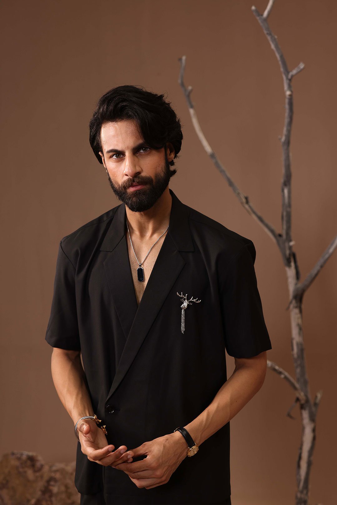 BLACK CLEAN CUT CO-ORD SET - Image 3