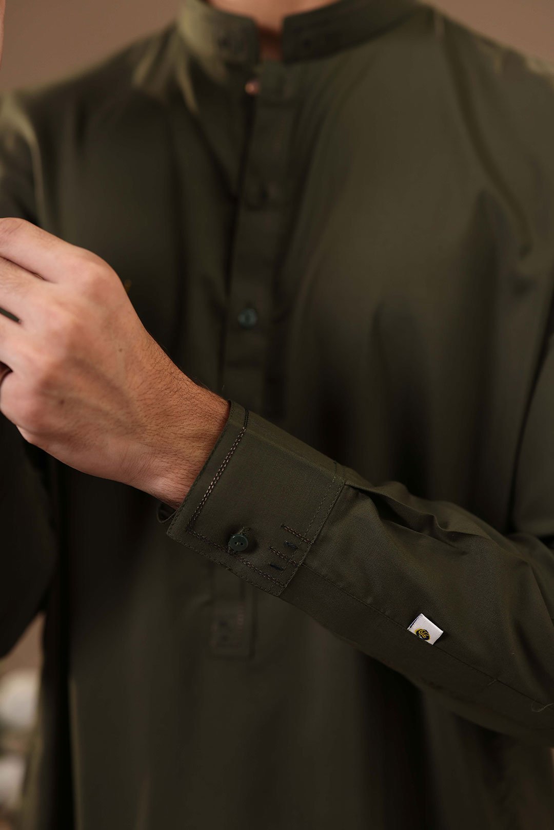 CLASSIC SEAWEED GREEN KAMEEZ SHALWAR - Image 3