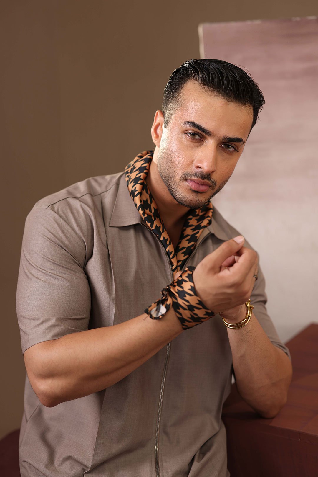 KHAKI CLEAN CUT CO-ORD SET - Image 2