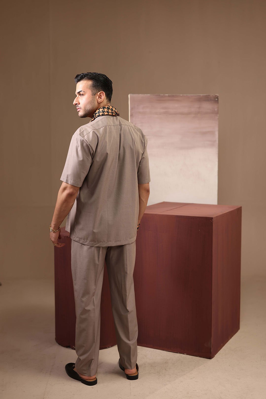 KHAKI CLEAN CUT CO-ORD SET - Image 3