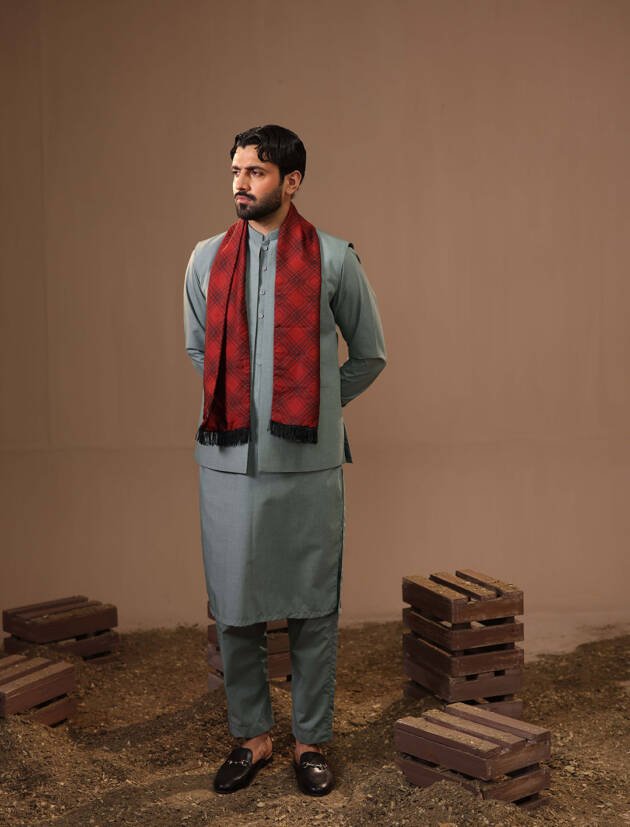 SUIT WITH MATCHING WAISTCOAT