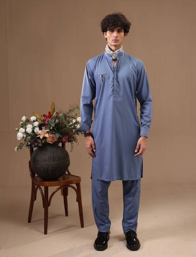 CLASSIC BLUE KAMEEZ SHALWAR