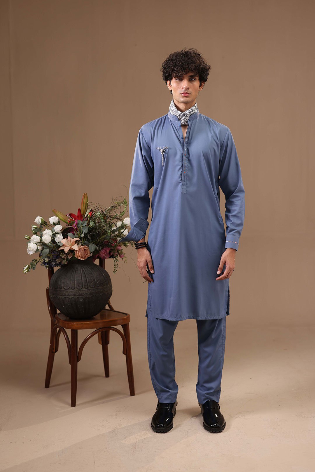 CLASSIC BLUE KAMEEZ SHALWAR